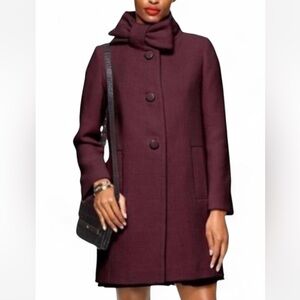 Kate Spade Maroon Bow Coat
